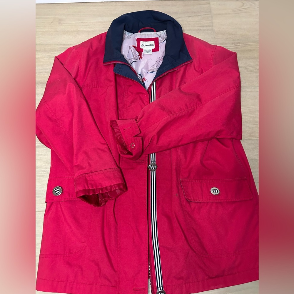 St. John’s Women’s Red Sailboat Nautical Rain Jacket